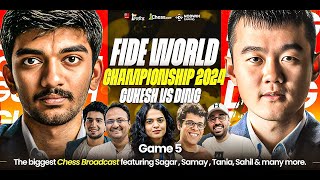 Gukesh vs Ding Liren  Game 5  FIDE World Championship 2024  Ft Samay Sagar Tania Balraj Sahil [upl. by Aisanahta]