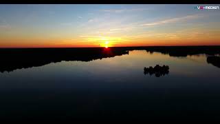 Sonnenuntergang am Lippesee  Luftaufnahme  4K [upl. by Normak]