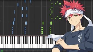 Shokugeki no Souma Ni No Sara 食戟のソーマ 弍ノ皿 OP  ROUGH DIAMONDS Piano Synthesia Tutorial  Sheet [upl. by Ojillek]