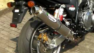 CB400SF Revo  STRIKER STREET CONCEPT SLIPON EXHAUST [upl. by Nortad]