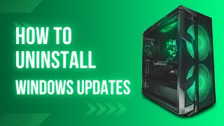 How To Uninstall Windows 10 Updates  Muhammed Tech Talk [upl. by Redienhcs]