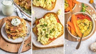 Savory Vegan Breakfast Ideas Easy  Healthy [upl. by Atiluj]