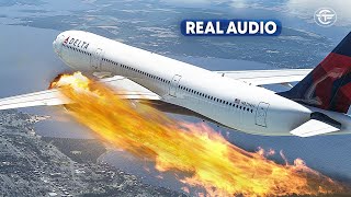 Bursting into Flames Immediately After Takeoff from Seattle With Real Audio [upl. by Eustazio]