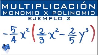 Multiplicación de expresiones algebraicas  Monomio por polinomio  Ejemplo 2 [upl. by Aikyt]