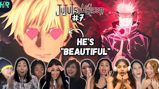 Girls React GOJO DOMAIN EXPANSION😍 Jujutsu Kaisen Episode 7 Reaction Mashup  呪術廻戦の反応 [upl. by Acinhoj202]