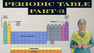 MODERN PERIODIC TABLE PART  3 Alkali metals Alkaline earth metals Halogens Nobel gas [upl. by Yort60]