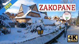 Zakopane ❤️ Poland ❤️ January 2024 ❤️ Walking Tour 4K [upl. by Siana915]