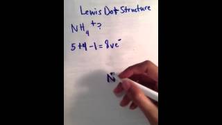 Lewis Dot Structure NH4 [upl. by Anayra697]