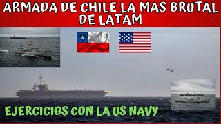 Impresionantes ejercicios navales armada de Chile y armada de Estados Unidos [upl. by Ahsenrat529]