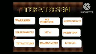 Teratogenic agents drugs Contraindications drugs of pregnancyFoetus malformations [upl. by Burdelle]