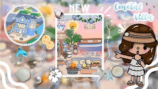 TOCA BOCA ✯🌊 New Package 📦 Coastal✯ Villa🌅🌴 Aesthetic 🦪Makeover ✿⁠⁠✧ tocalifeworld viral [upl. by Angelina270]