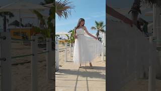 The dreamiest white tulle dress 💫🤍 ootd dress outfit outfitideas beach shorts girl style [upl. by Nolrev]