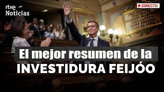 FEIJÓO INVESTIDURA🔴El resumenDuros ataques a Pedro Sanchez las FEMINISTAS y a PUIGDEMONT🔴 [upl. by Aerona]