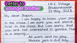 Letter to younger brother  easy letter writing in English [upl. by Baiss563]