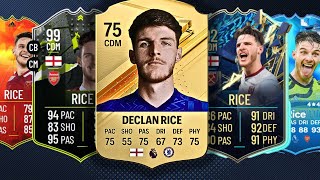 DECLAN RICE  TODAS FIFA CARDS [upl. by God289]