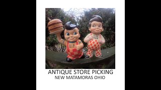 Antique Store Picking New Matamoras Ohio  Dougs Store  Antiques  Bobs Big Boy  Elbys  Food [upl. by Sivia]