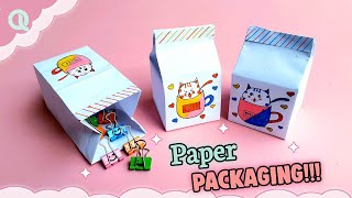 Origami Paper Bag  How to make origami packing box easy [upl. by Olnay326]