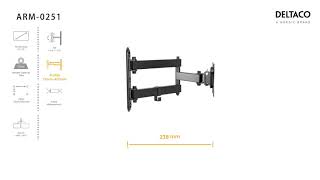 DELTACO Väggfäste för TVSkärm  ARM 0250 amp ARM 0251 [upl. by Atiram]