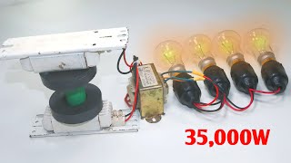 New Idea 35000W 220V Electricity Free Energy Generator From Double Ballast Magnet Transformer [upl. by Danyelle]