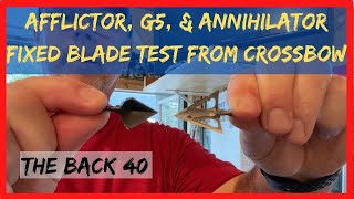 Afflictor G5 amp Annihilator Fixed Blade Broadhead Accuracy Test from Crossbow [upl. by Yelrebma]