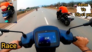 Yamaha Aerox 155 Vs Ola S1 Pro Drag Race 😱  Long Race 😱 Electric ⚡ Vs Petrol [upl. by Eiramana]