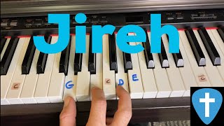 4 Chord Worship  Jireh Chorus  Beginner Piano Lesson [upl. by Enelaj]