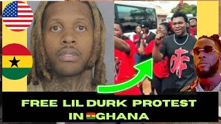 Joblessness in 🇬🇭 Ghana Free Lil durk Protest begins In Ghana As Burnaboy Support Ghana [upl. by Nylatsyrk199]