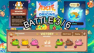 Newbie Tournament Battle 36  5WINS BirdBeastPlant Axie Infinity Origins [upl. by Chrysler]