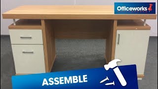 Oslo Twin Cabinet Desk Assembly Instructions [upl. by Gainor]