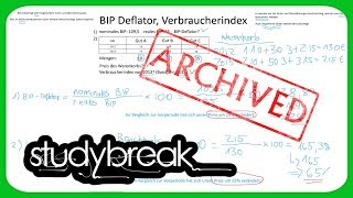 ARCHIVIERT BIPDeflator Verbraucherpreisindex Preisindex  Volkswirtschaftslehre [upl. by Gnex576]