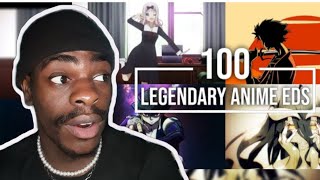 Rapper Reacts To 100 Legendary Anime Endings [upl. by Araet]