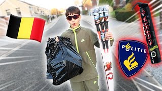 ILLEGAAL VUURWERK KOPEN IN BELGIE MET BROERTJE GhettoVlogs6 [upl. by Aicala]