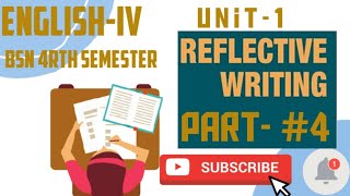 Exercise reflective writing Unit1 Reflective WritingEnglishivBSN4rth semesterPart4 [upl. by Hansen]