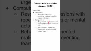 Obsessivecompulsive disorder OCD [upl. by Querida]