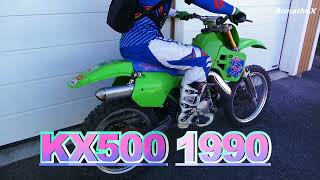 Kawasaki KX500cc 1990 2Stroke  FMF Gnarly Coldstart Warm Up amp Riding GoPro  2024 RAW SOUND [upl. by Nnyleuqaj422]