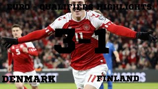 Denmark vs Finland 31 Highlights  EURO 2024 Qualifying [upl. by Hairej393]