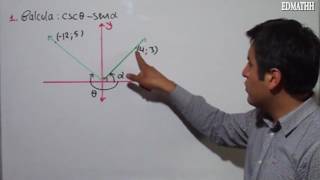 Ángulos en posición normal trigonometría radio vector abscisa ordenada ejercicios resueltos [upl. by Ativak]