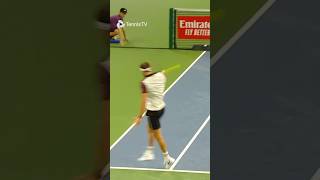 Dimitrov Unleashes Huge Backhand On The Run 🏃‍♂️ [upl. by Alsworth]