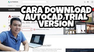 Cara Download AutoCAD Trial Version 30 Days Free [upl. by Kantos]