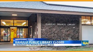 Kahului Public Library temporarily closes its doors for renovation [upl. by Clarke547]