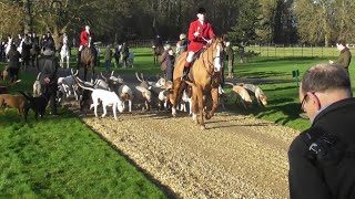 The Cottesmore hunt and supporters gather on Boxing Day 2023 [upl. by Vallo177]