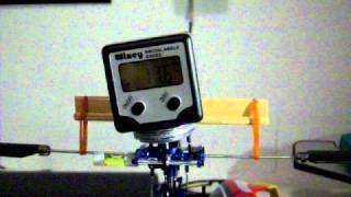 Using a digital angle gauge for measuring pitch on HK450 rc Heli [upl. by Jamnis]