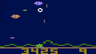 Astroblast Atari 2600 Gameplay [upl. by Nawak662]