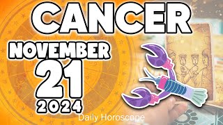 𝐂𝐚𝐧𝐜𝐞𝐫 ♋ 🌓THE LEAP YOU’RE GOING TO LIVE IS GIANT❗️😱 Horoscope for today NOVEMBER 21 2024 🔮horoscope [upl. by Aicelaf]