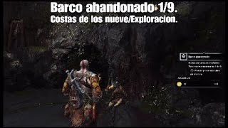 God of War 4 Trofeo CONSERVADOR Todos los artefactos Barco abandonado [upl. by Suzie]