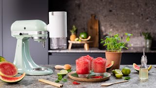 WatermeloenLimoen Schaafijs met het ijsscheerhulpstuk  Recept  KitchenAid [upl. by Klepac]