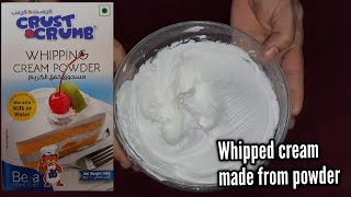 How to make Whipped Cream from PowderWhipped Cream from Whipping Powder in TamilTips and Tricks [upl. by Lashonde]