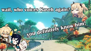 ENG SUB Uchida MaayaFischl pretends to not know her brother voices Kaveh  genshin impact [upl. by Aitel]