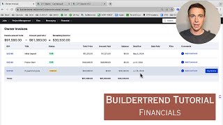 Buildertrend Tutorial  Financial [upl. by Oskar]