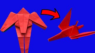 Transformador de origami  Cómo hacer un transformador de papel que se convierta en un avión [upl. by Aihsenat702]